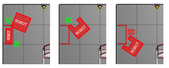 Diagram showing LOADING ZONE PARK examples.